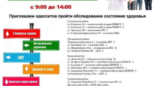 День здоровья в медучреждениях Одессы