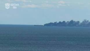 The enemy attacked a foreign vessel near the port of Odessa for the third time