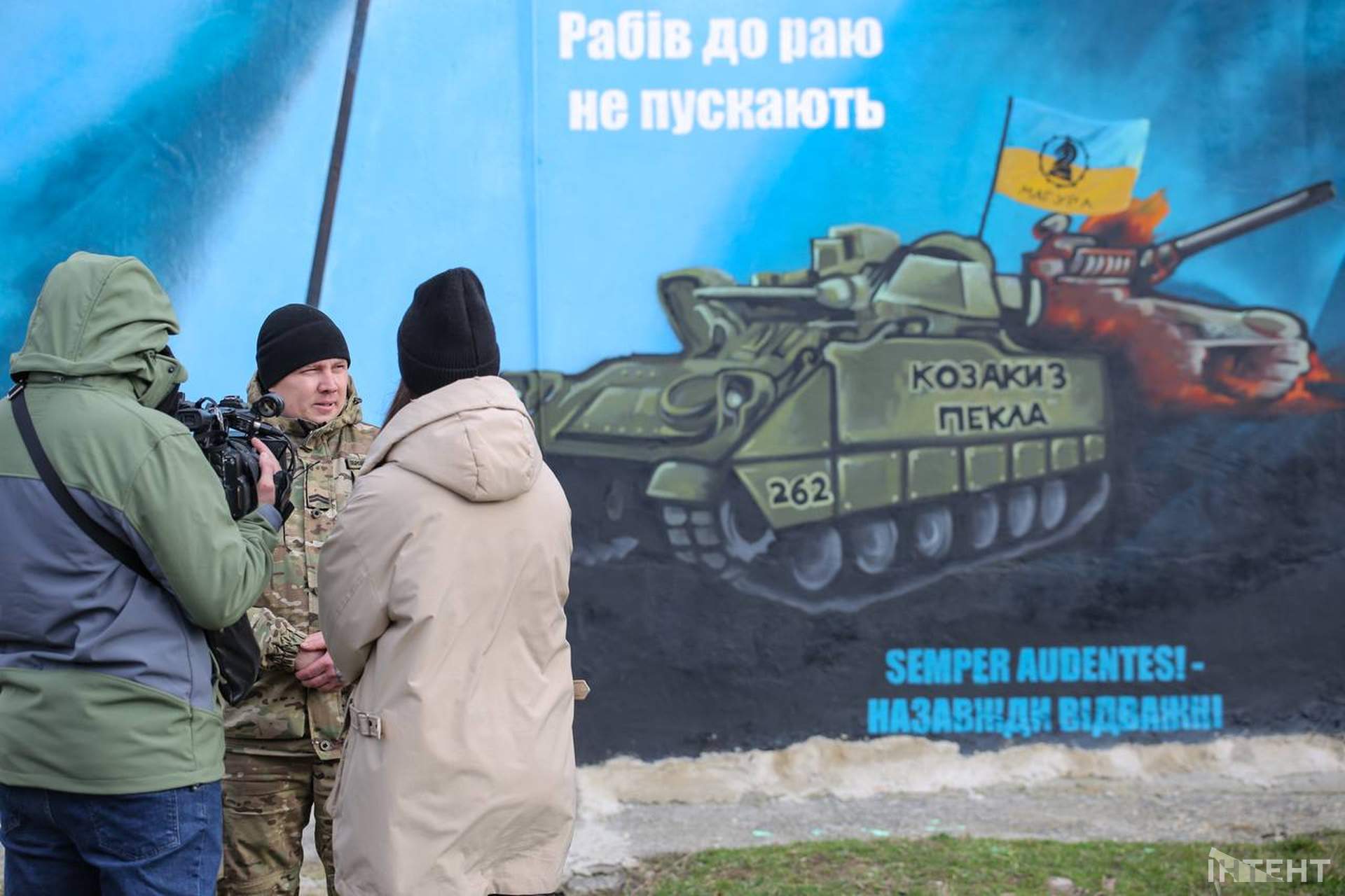 Під Одесою відкрили мурал присвячений загиблому військовому Остапу Макарову