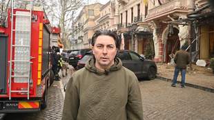 Philharmonic Hall damaged by rocket attack in the center of Odesa