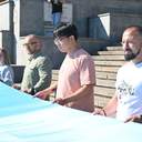 В центрі Одеси розгорнули кримськотатарський прапор