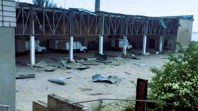 Поврежден Херсонский хлебокомбинат поврежден. ФОТО: Херсонская ОГА