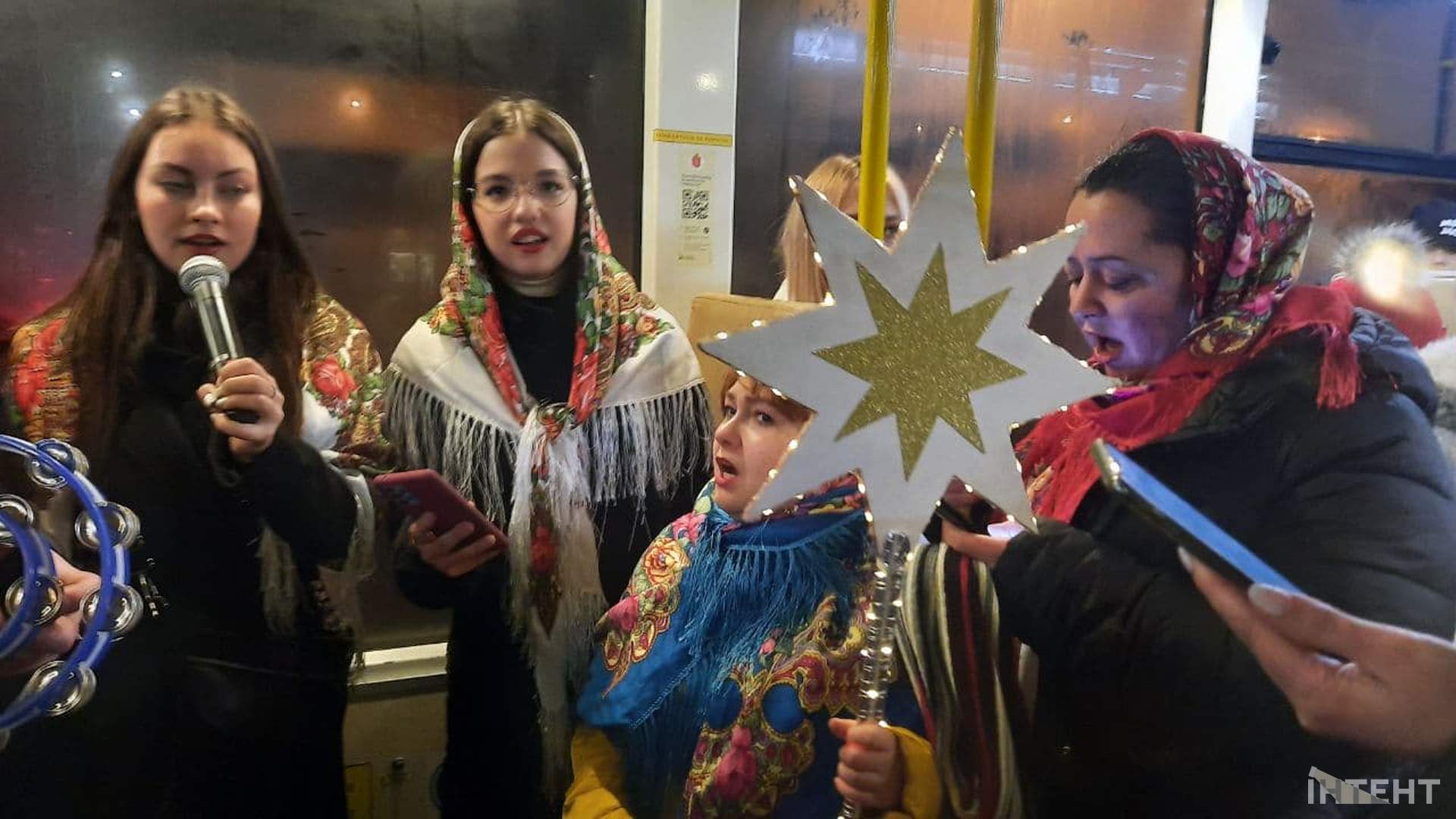 Різдвяний парад трамваїв та електробусів в Одесі