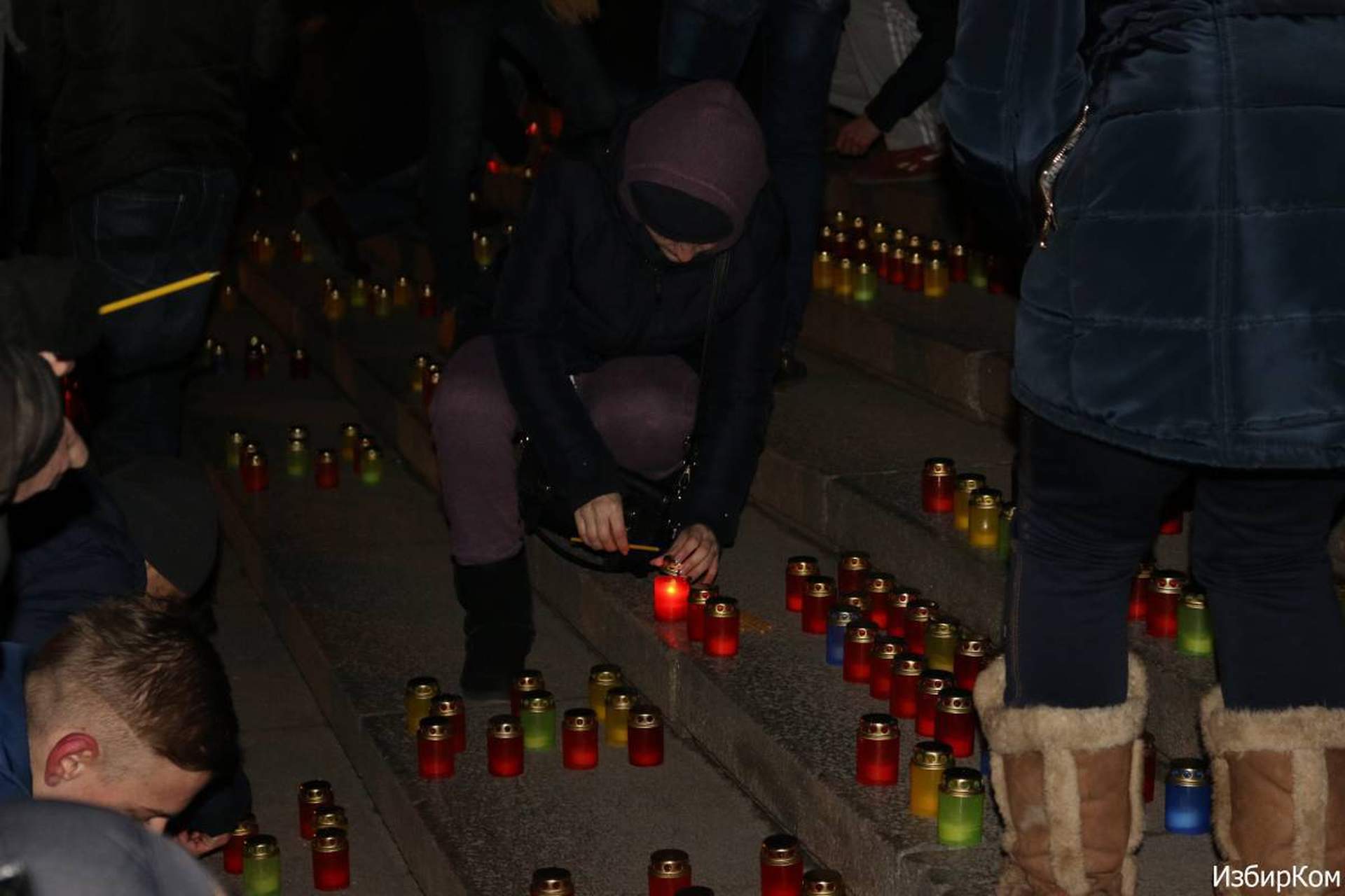 «Пылающая память одесситов» на Потемкинской лестнице
