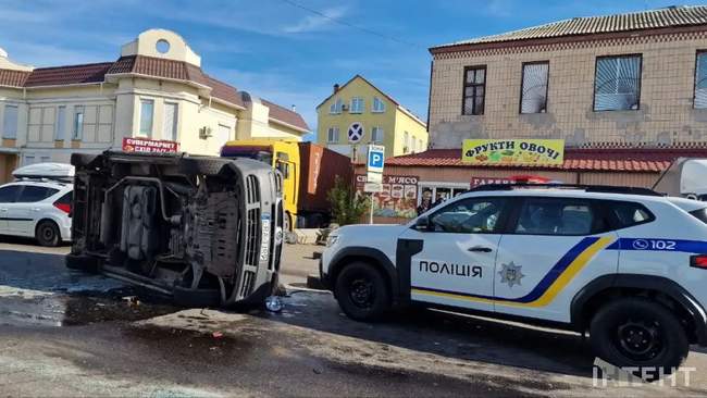 An overturned car of the TCC and JV. PHOTO: Intent