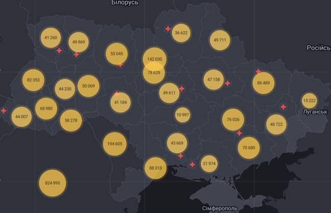 Кількість випадків COVID-19 в Одеській області перевищила 88 тисяч з початку пандемії