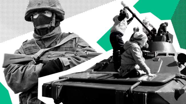 Милитаризация детей. КОЛАЖ: ua.krymr.com