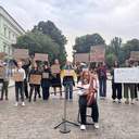 В Одесі на восьмий день протесту розгорнули 12-метровий прапор