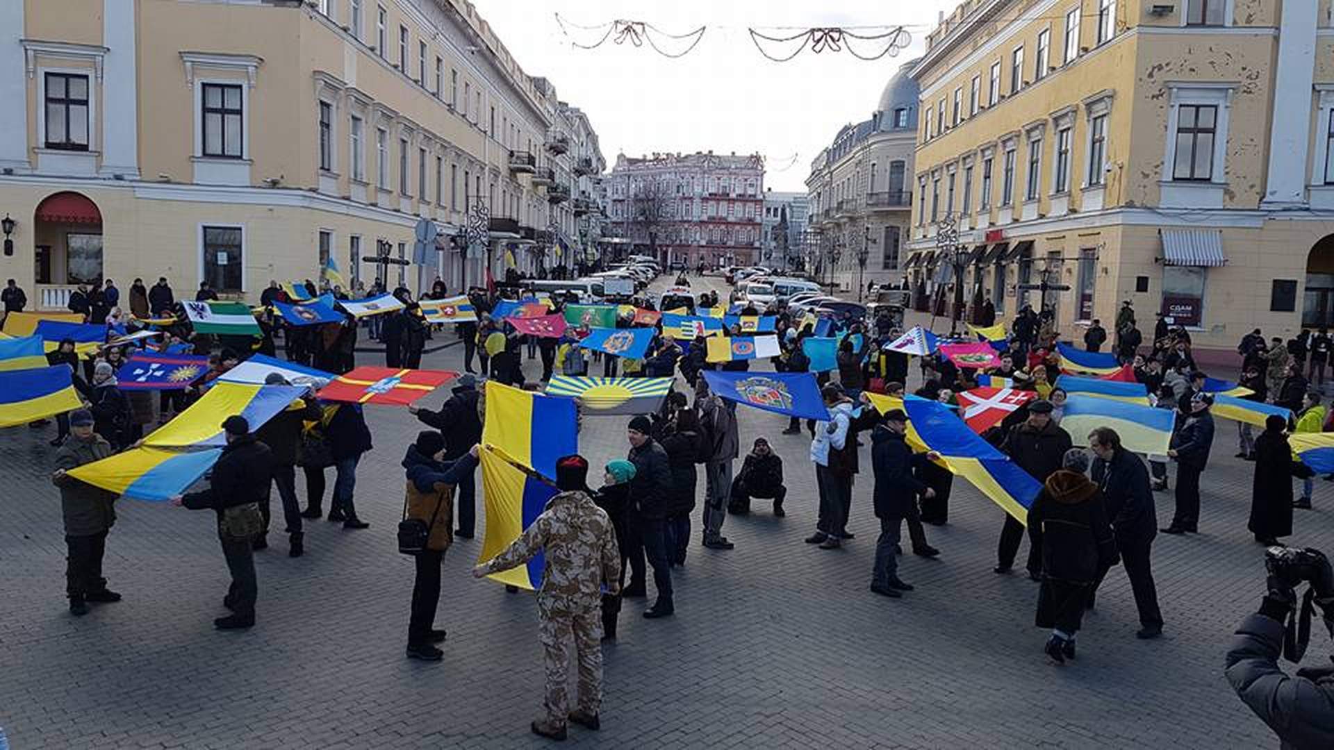 В Одессе отметили День соборности Украины