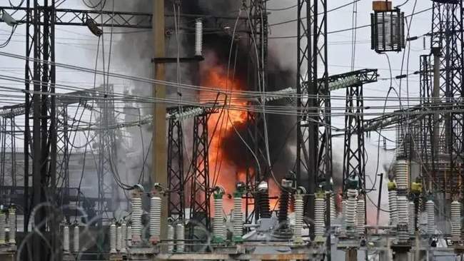 Пожар на ТЭЦ в Харьковской области, 2024. ФОТО: Getty Images