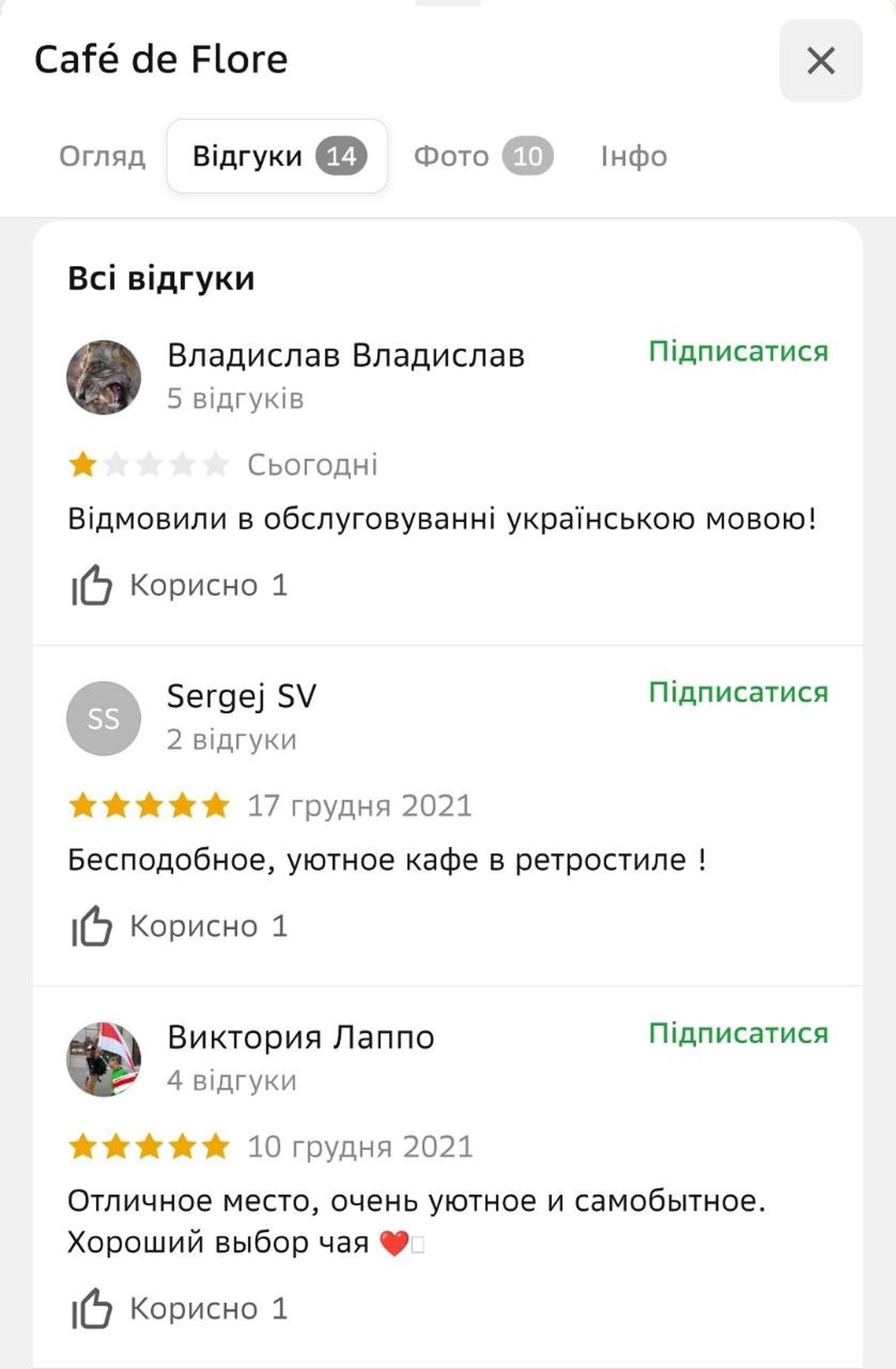 Одеситку вигнали з закладу за прохання обслуговувати українською