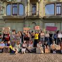 В Одесі в четвертий день протесту через відставку Федорова роздають наколоті апельсини