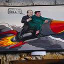 Під мостом в Одесі показали самогубство путіна та як Єльцин вигадував рф