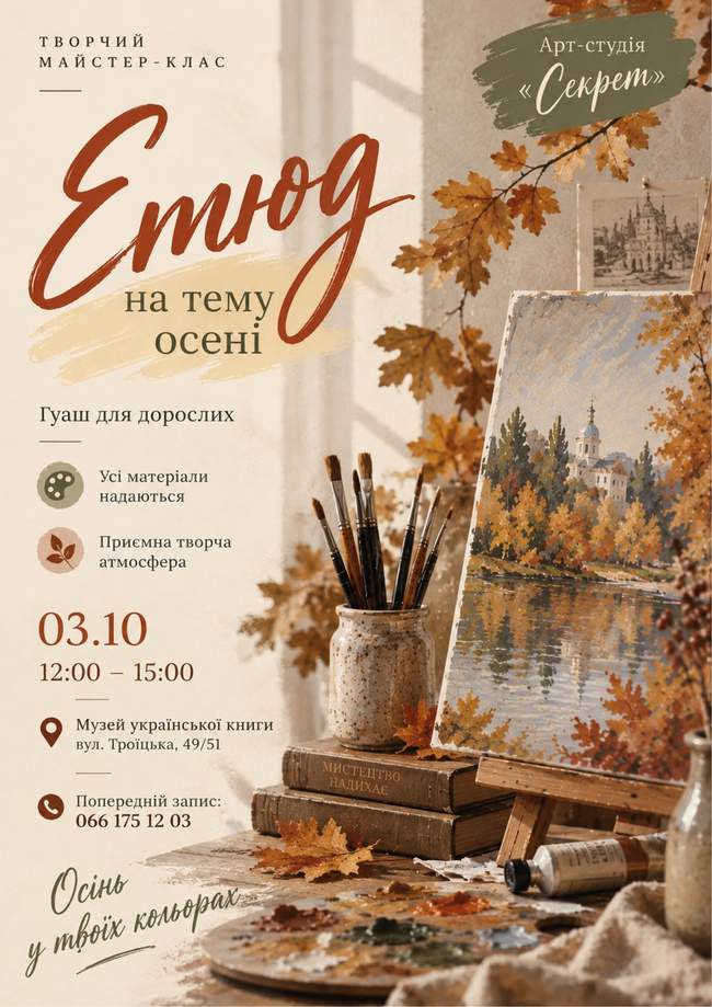 Творчий майстер-клас "Етюд на тему осені"
