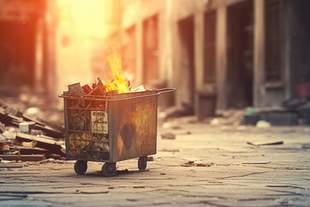 У Миколаєві вандали зіпсували 87 сміттєвих контейнерів