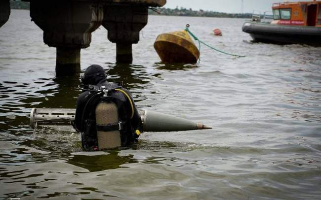 Підводне розмінування. ФОТО: Миколаївська ОВА