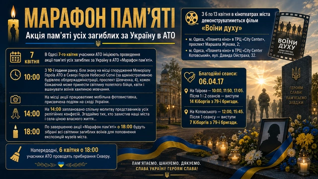 Акція пам'яті усіх загиблих за Україну в АТО «Марафон пам’яті»