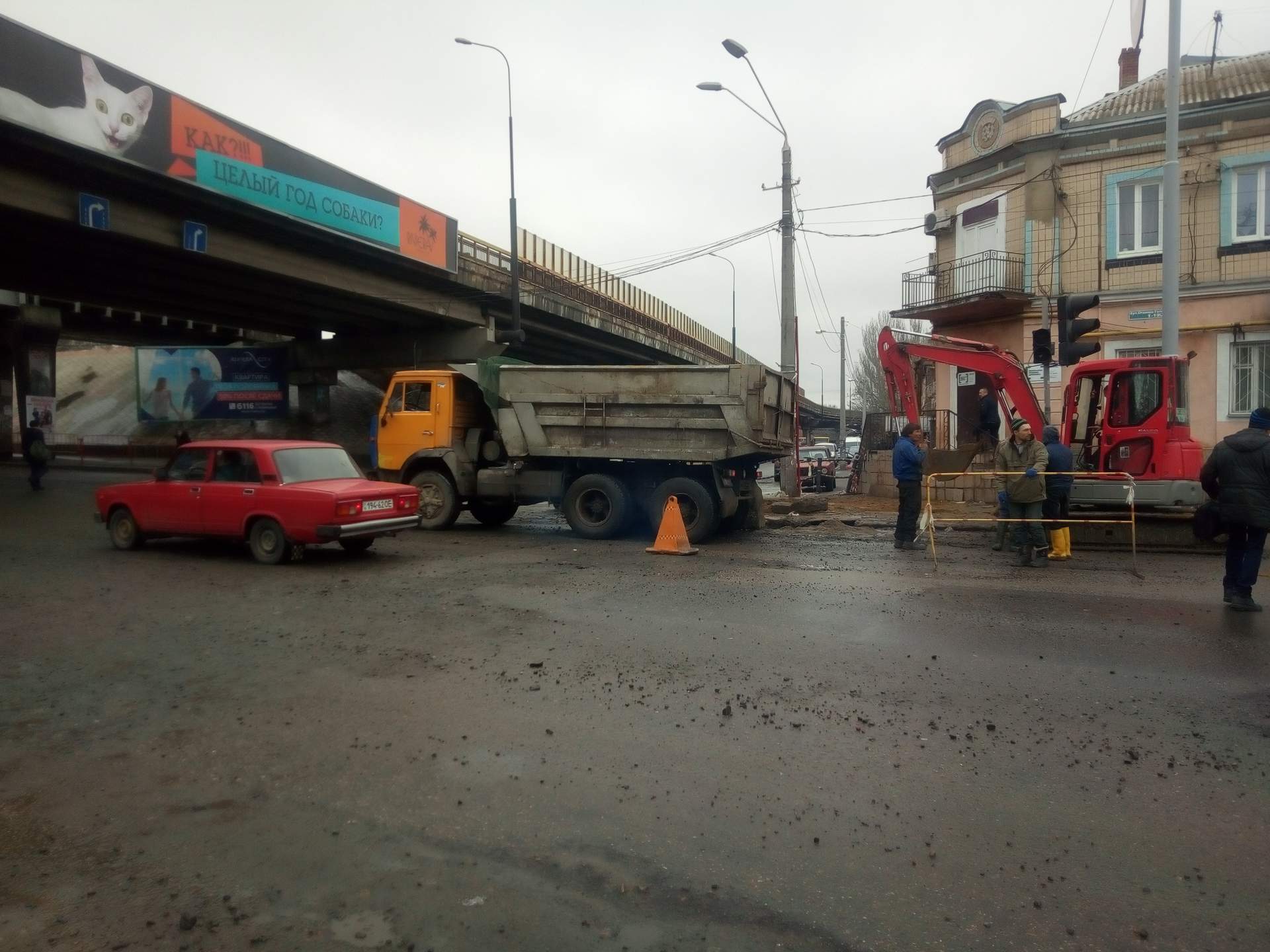 Одесситы протестовали против транспортного коллапса на Пересыпи