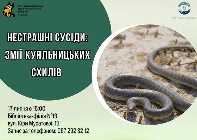 Нестрашні сусіди: Змії Куяльницьких схилів