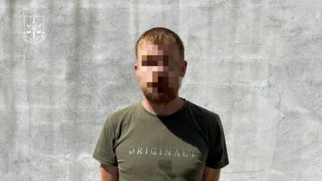 A suspect in the shelling of Kherson. PHOTO: kherson.gp.gov.ua