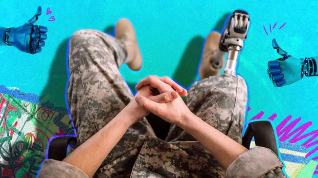 Військовий з протезом. КОЛАЖ: invak.info