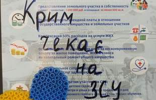 В оккупированном Крыму движение "Желтая лента" провело акцию "Письма в Украину"