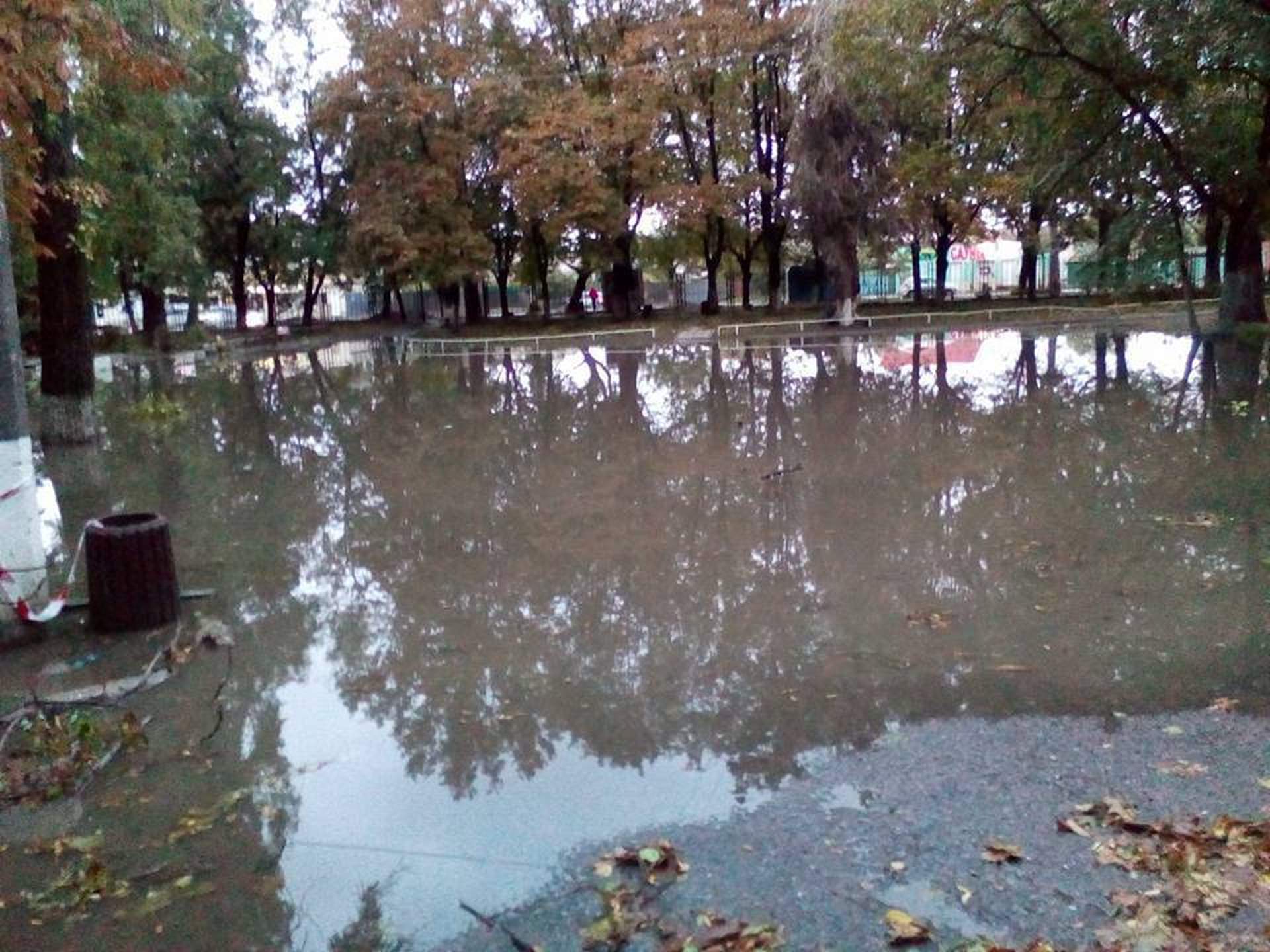 Одесский ураган: поломанные деревья и упавший кран  