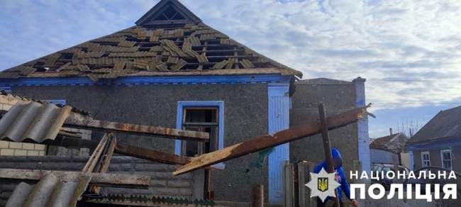 Наслідки обстрілу. Фото: поліція Херсонської області