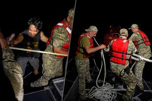 A foreign sailor was rescued in the Black Sea from a ship struck by a Russian drone