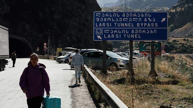 Пограничный переход в Дариале. ФОТО: Общественное телевидение