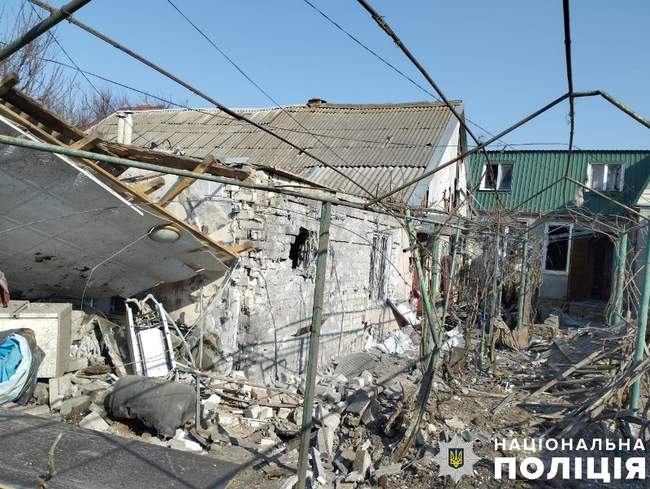 Наслідки обстрілу. Фото: поліція Херсонської області