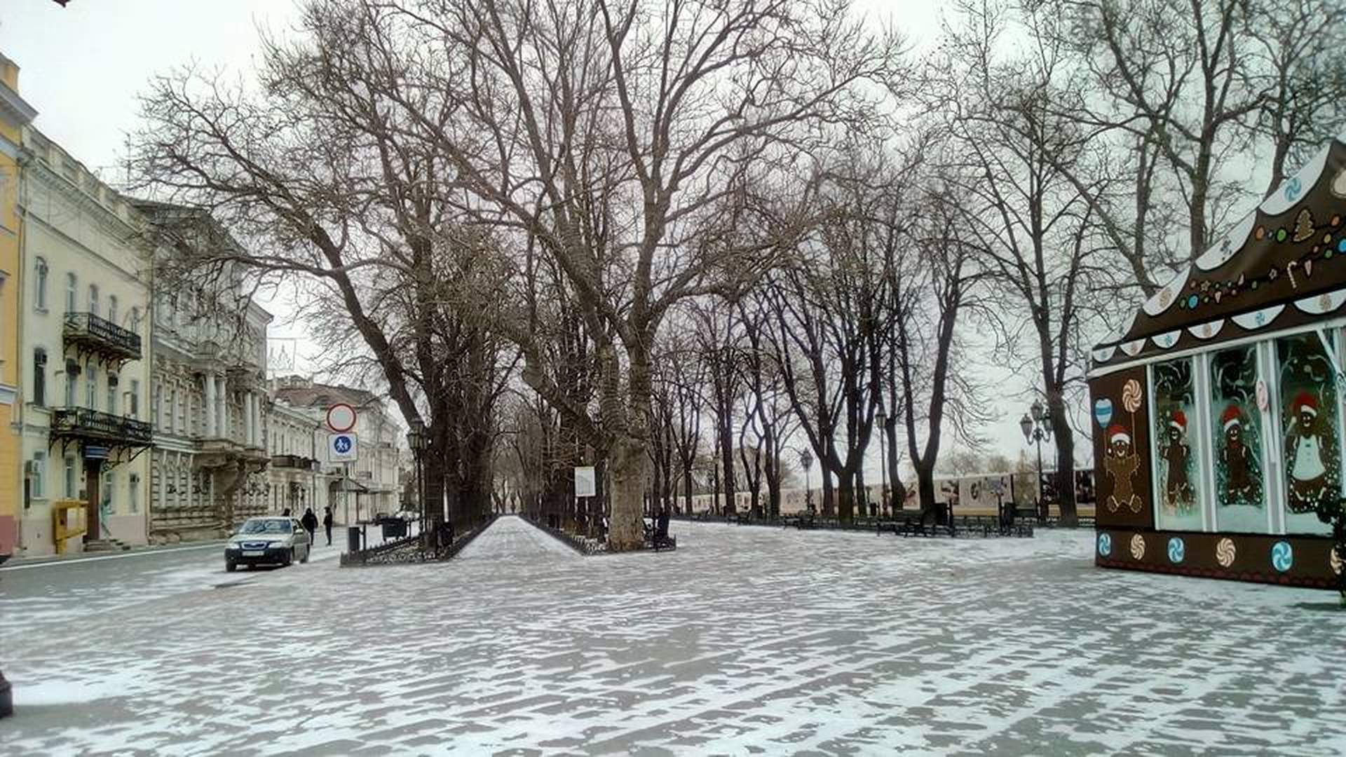 Зима на "старый Новый год": в Одессе выпал небольшой снег