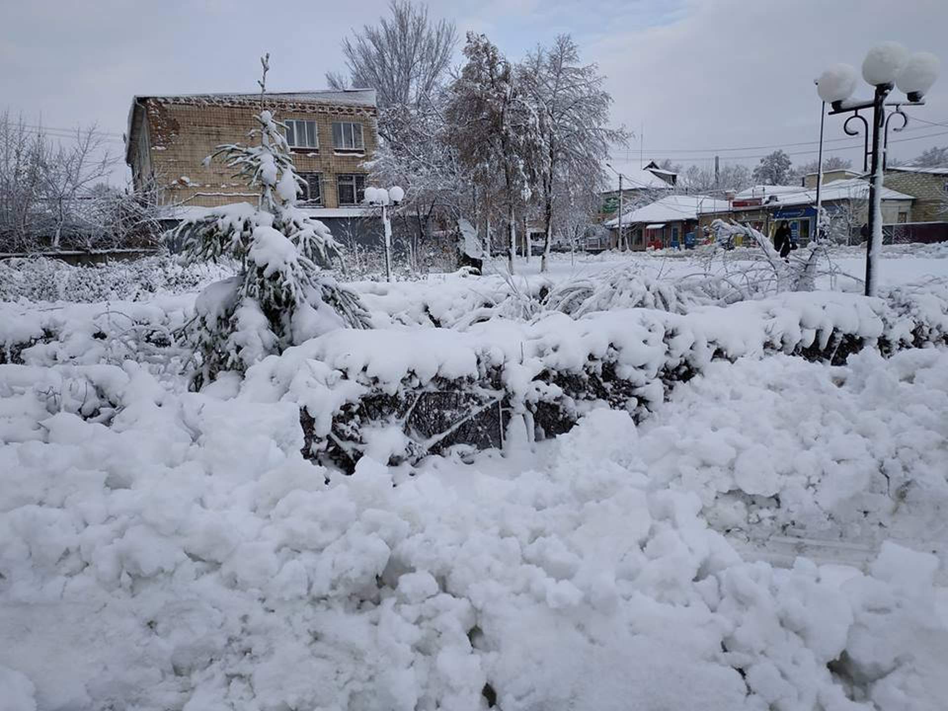 На север Одесской области пришла зима