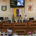 Сессия областного совета: шины, камуфляж и фото на память
