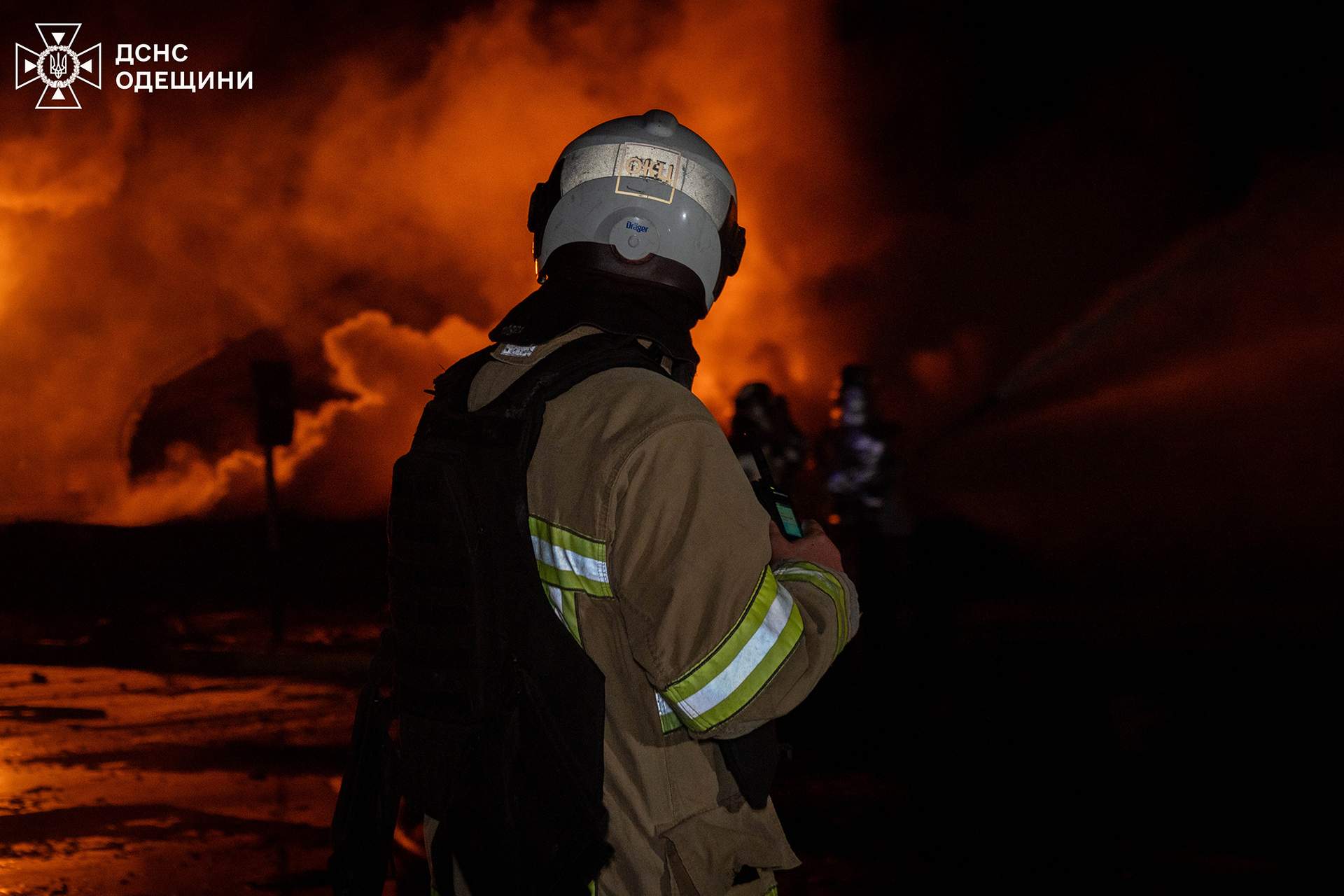 На Одещині пожежу після російської атаки гасили за допомогою потяга