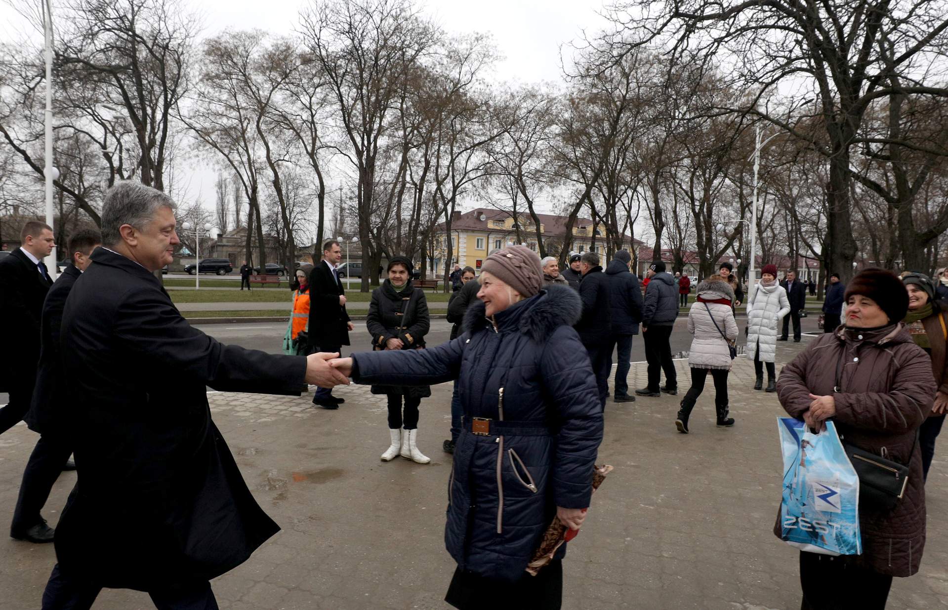 Открытие отремонтированной трассы «Одесса-Рени» при участии Петра Порошенко