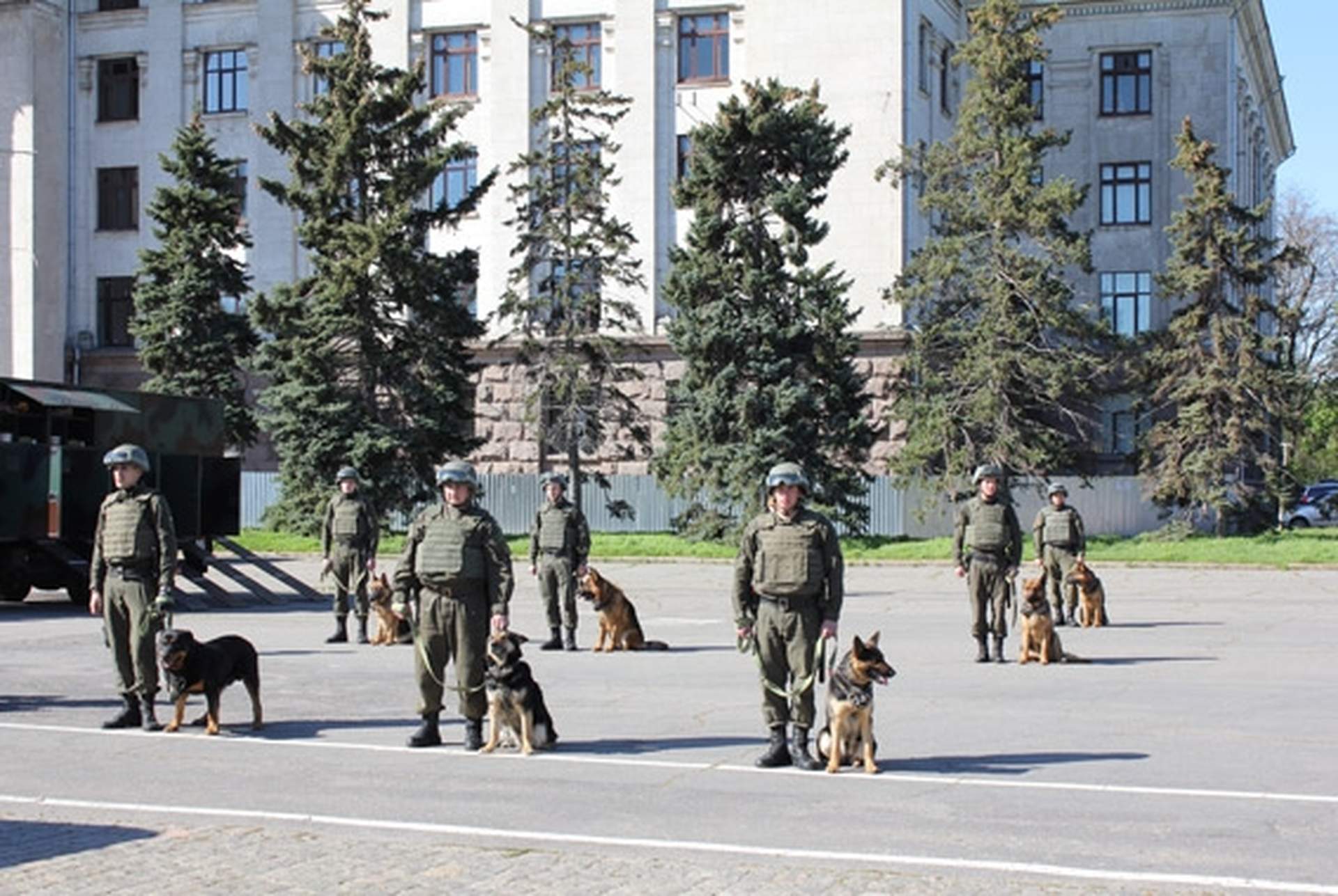 Как в Одессе прошел строевой смотр в преддверии мая