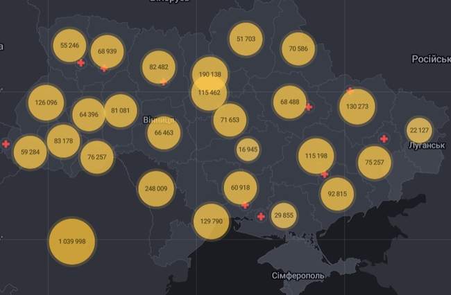 Кількість випадків COVID-19 в Україні перевищила 2 мільйони