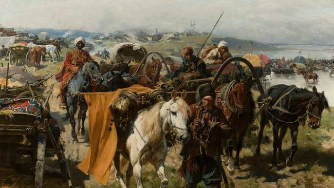 Картина: Юзеф Брандт - Запорізький табір