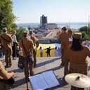 В Одесі розгорнули 34-метровий прапор України до Дня Незалежності