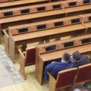 Сессия областного совета: шины, камуфляж и фото на память