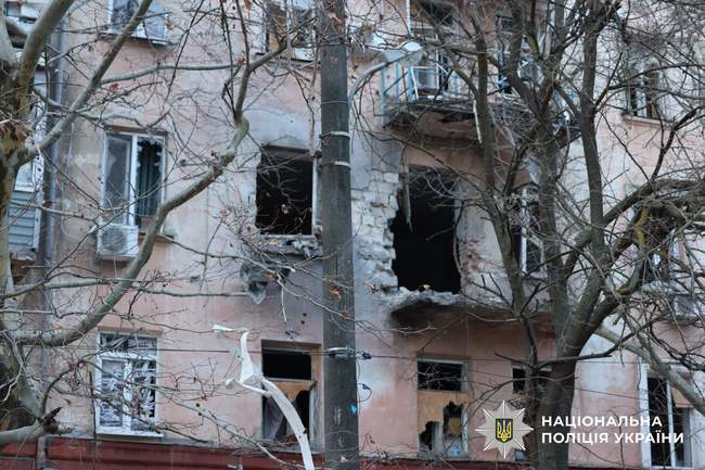 Обстріл Херсона. ФОТО: Нацполіція