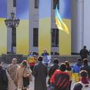 У другу річницю вторгнення одесити вийшли на 26 щосуботню акцію перед мерією