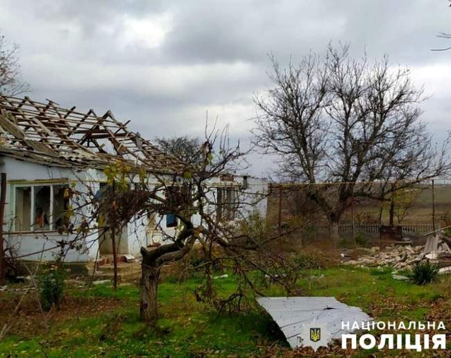 Наслідки обстрілу. Фото: поліція Херсонської області