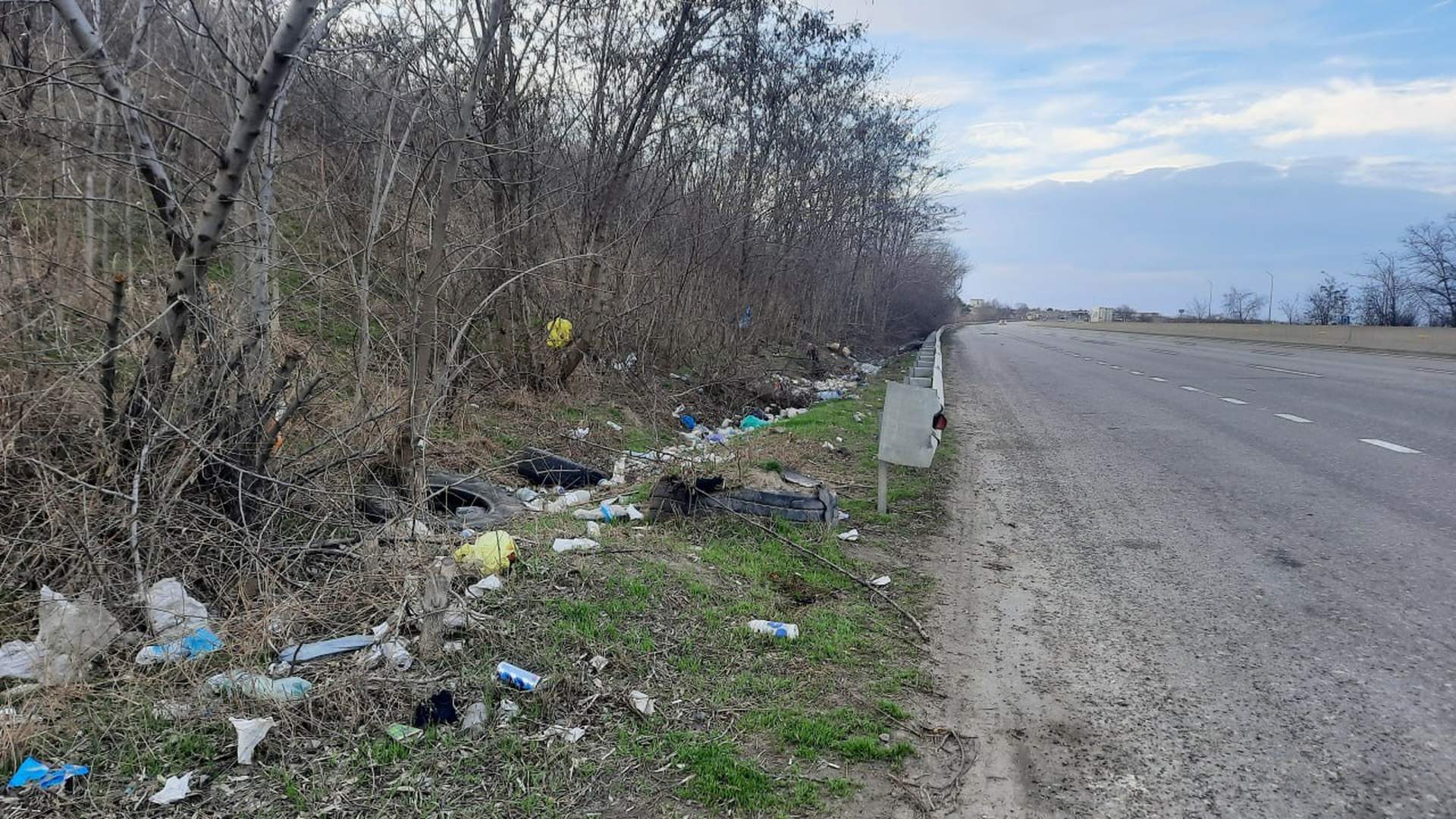 Узбіччя траси Одеса-Київ потопає у смітті