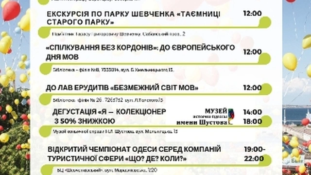 Всемирный день туризма. ПРОГРАММА