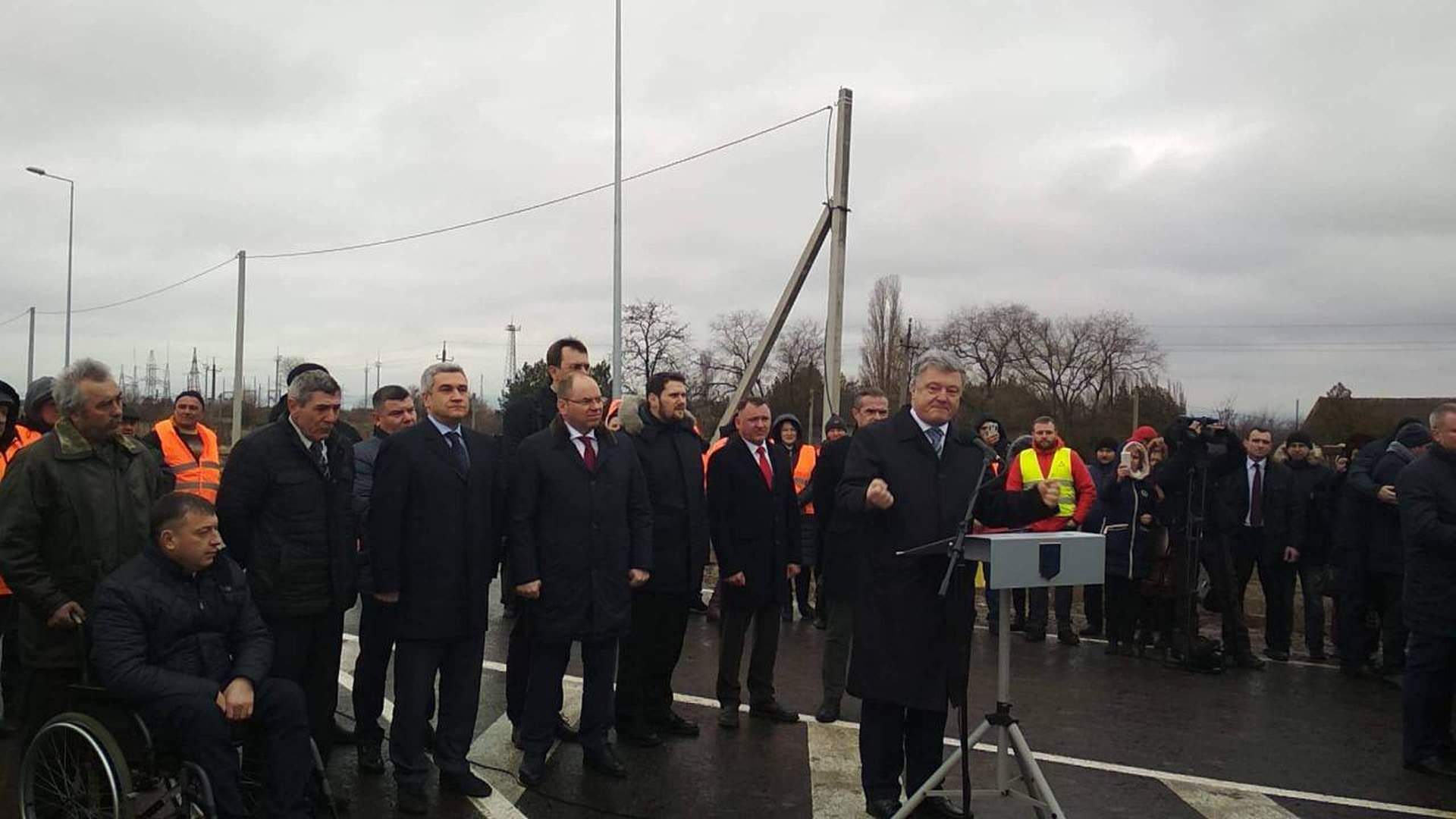 Открытие отремонтированной трассы «Одесса-Рени» при участии Петра Порошенко
