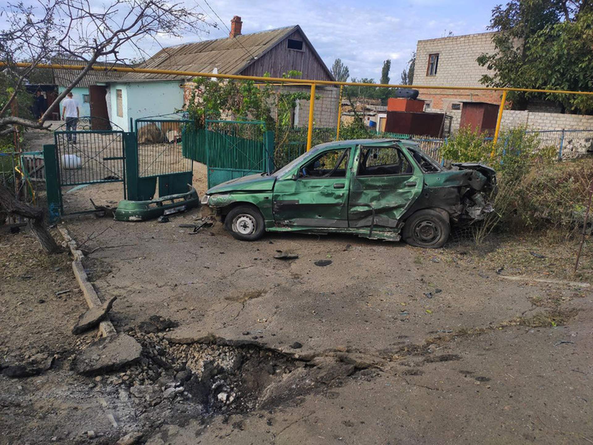 Через російські обстріли в Очакові сталася пожежа