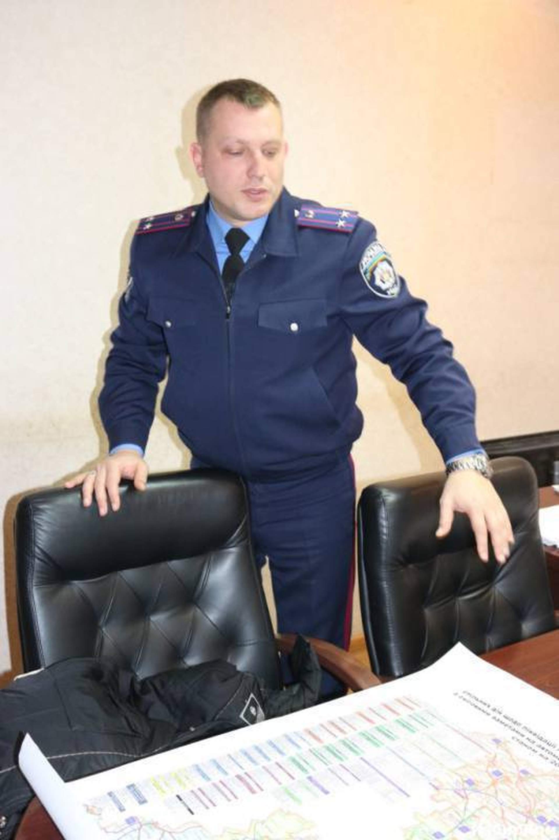 Кабинет начальника ГАИ Александра Одижного