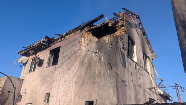 A house damaged by the attack in Odesa region. PHOTOS: Intent